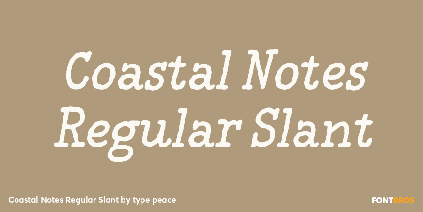 Coastal Notes Regular Slant Poster