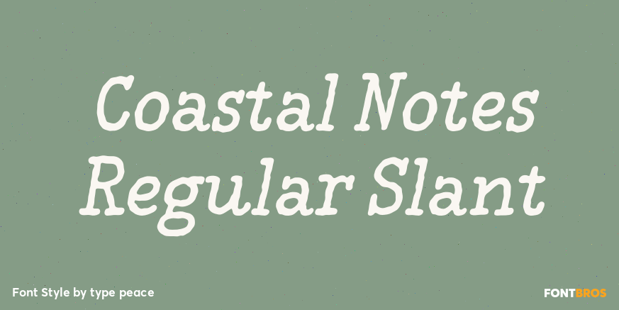 Coastal Notes Regular Slant Poster