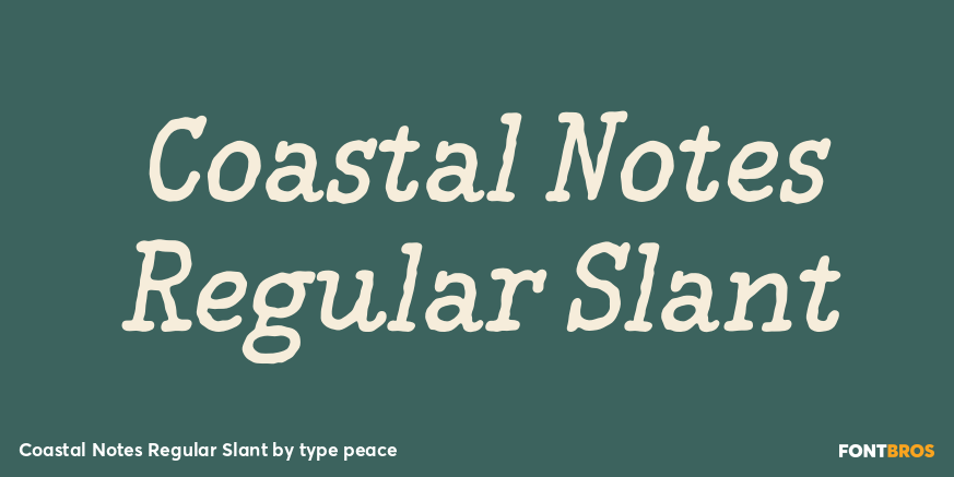 Coastal Notes Regular Slant Poster
