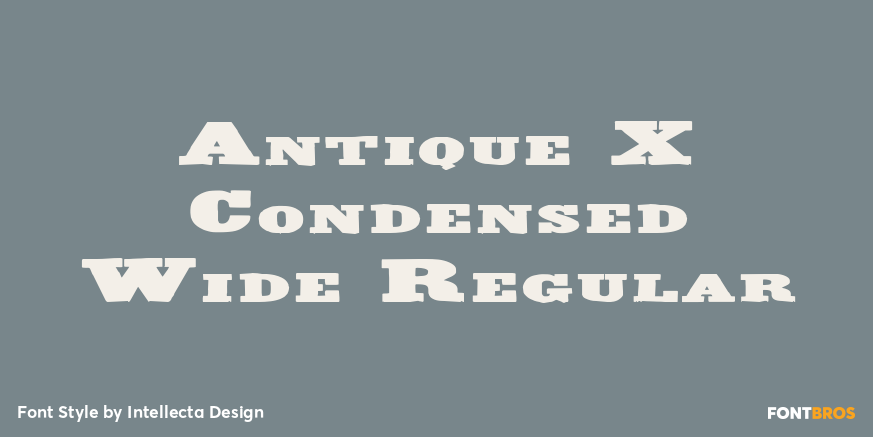 Antique X Condensed Wide Regular Poster