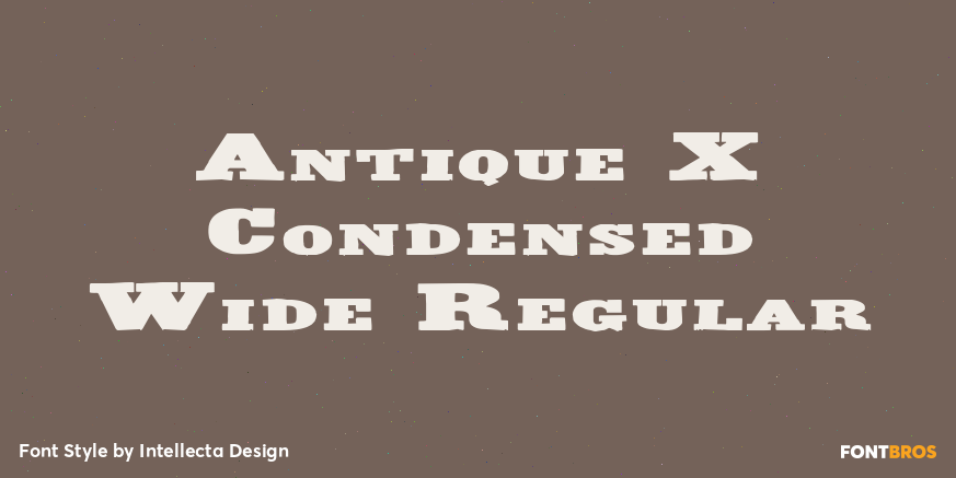 Antique X Condensed Wide Regular Poster