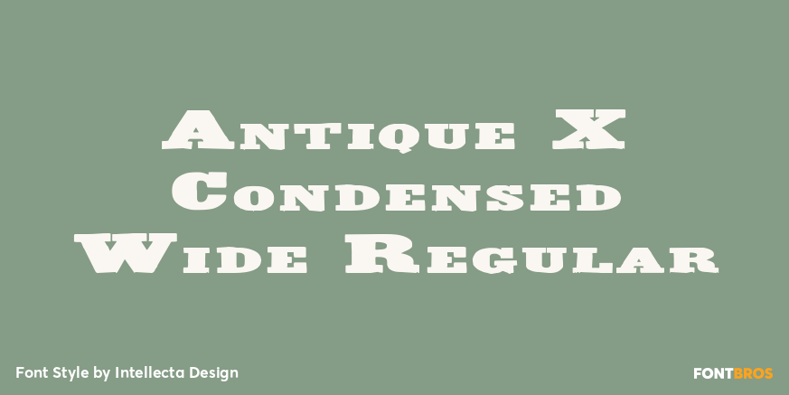 Antique X Condensed Wide Regular Poster