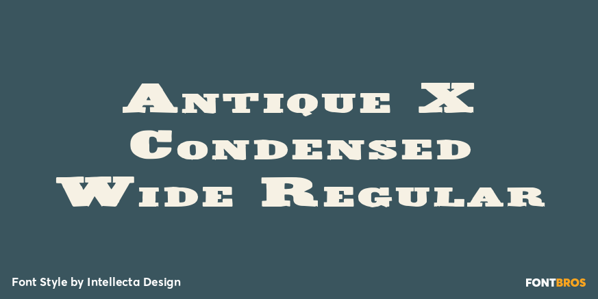 Antique X Condensed Wide Regular Poster