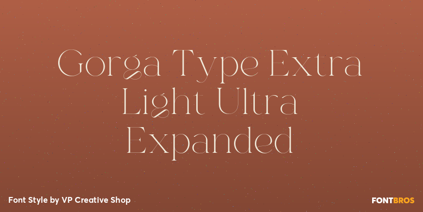 Gorga Type Extra Light Ultra Expanded Font Poster #1