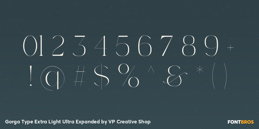 Gorga Type Extra Light Ultra Expanded Font Poster #4
