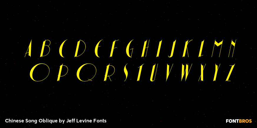 Chinese Song Oblique Font Poster #2