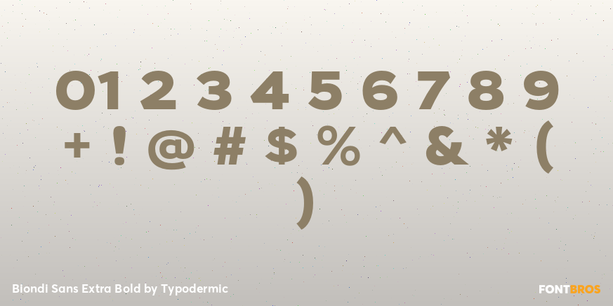 Biondi Sans Extra Bold Font Poster #1