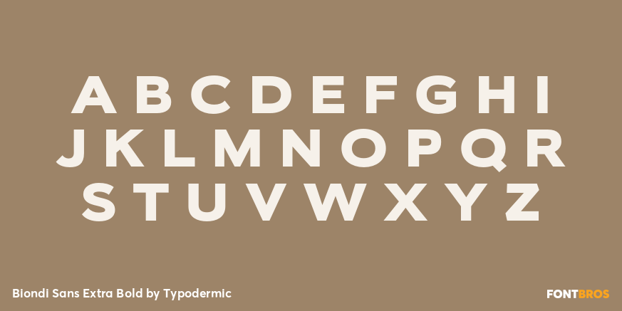 Biondi Sans Extra Bold Font Poster #1
