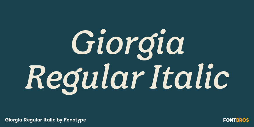 Giorgia Regular Italic Poster