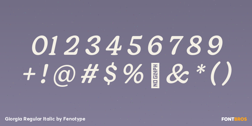 Giorgia Regular Italic Font Poster #4