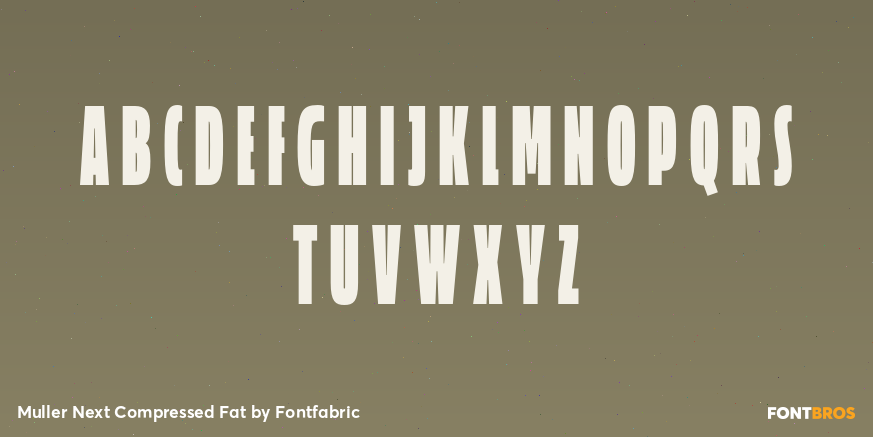 Muller Next Compressed Fat Font Poster #2