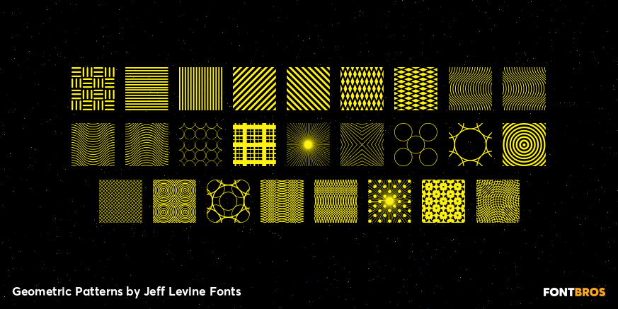 Geometric Patterns Font Poster #2