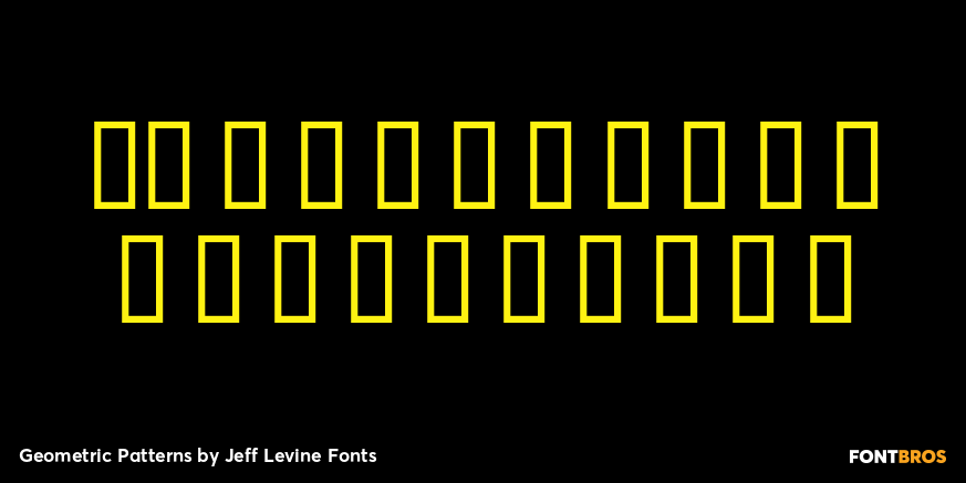 Geometric Patterns Font Poster #4