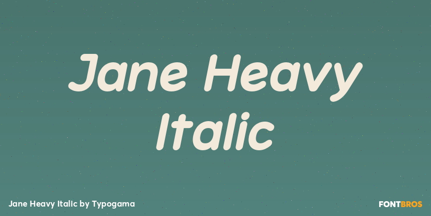 Jane Heavy Italic Poster