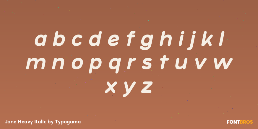 Jane Heavy Italic Font Poster #3