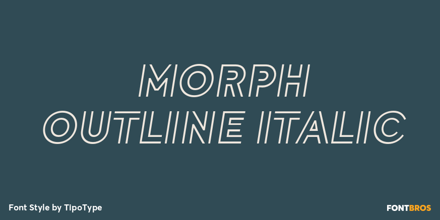 Morph Outline Italic Font Poster #1