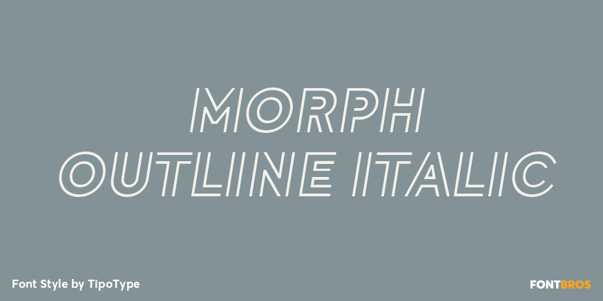 Morph Outline Italic Poster