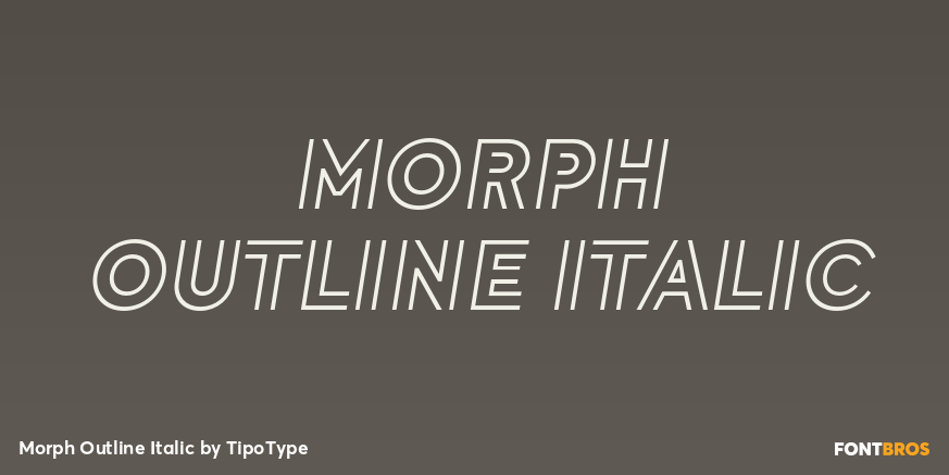 Morph Outline Italic Poster
