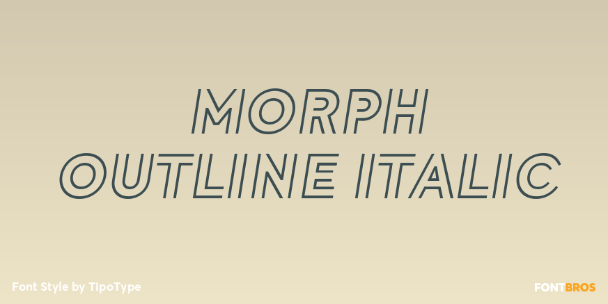 Morph Outline Italic Poster