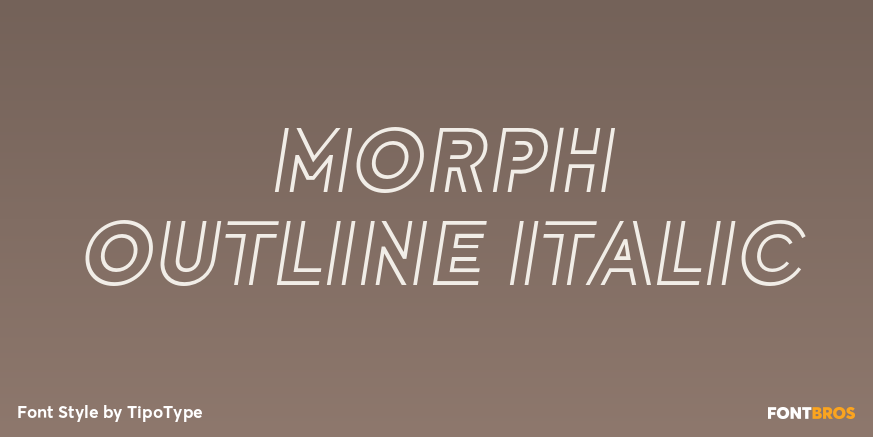 Morph Outline Italic Poster