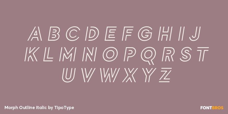 Morph Outline Italic Font Poster #1