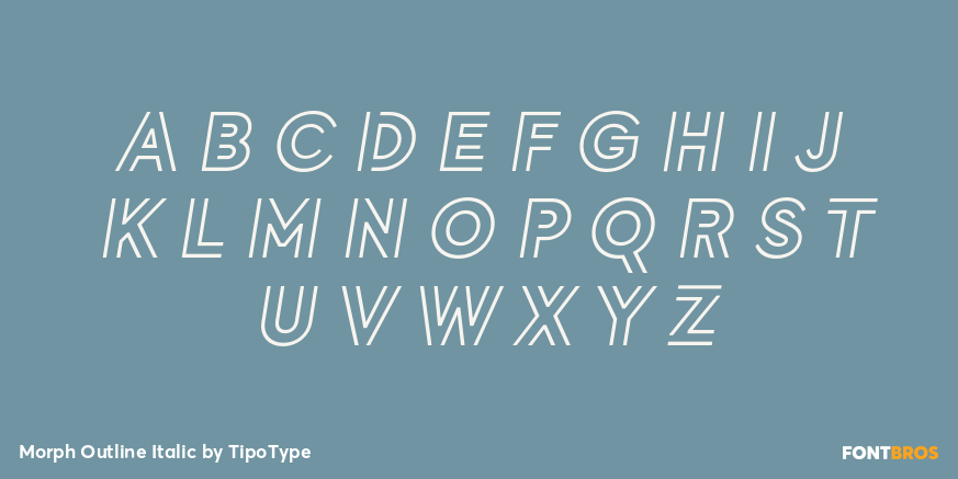 Morph Outline Italic Font Poster #1