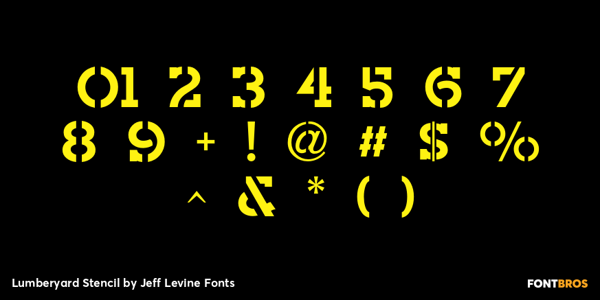 Lumberyard Stencil Font Poster #4