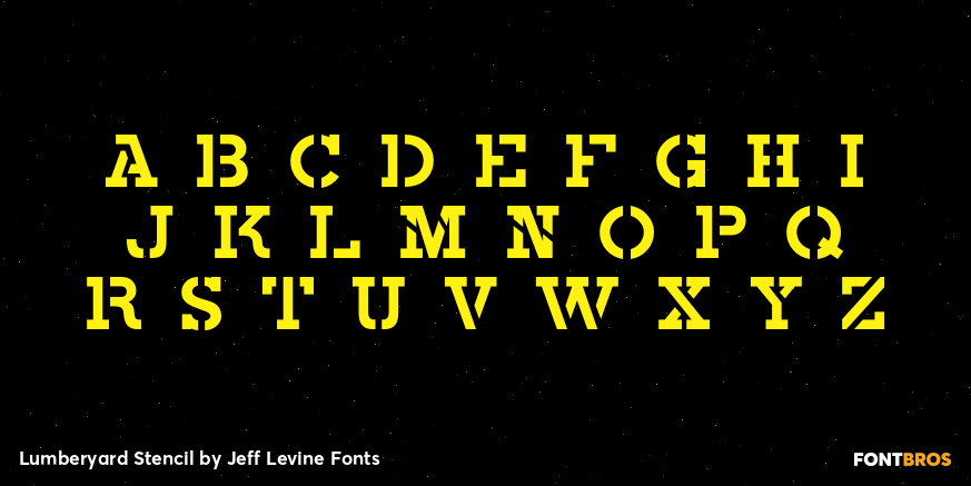 Lumberyard Stencil Font Poster #2