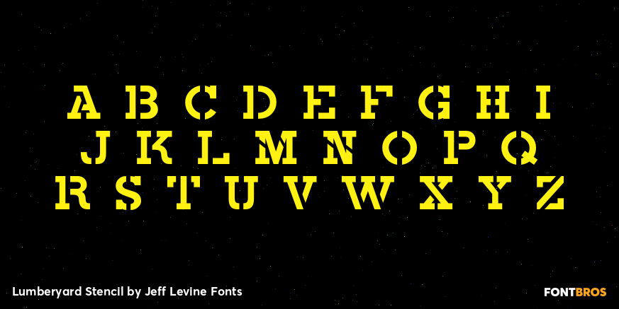 Lumberyard Stencil Font Poster #3