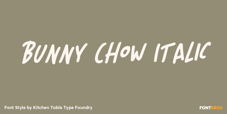 Bunny Chow Italic Poster