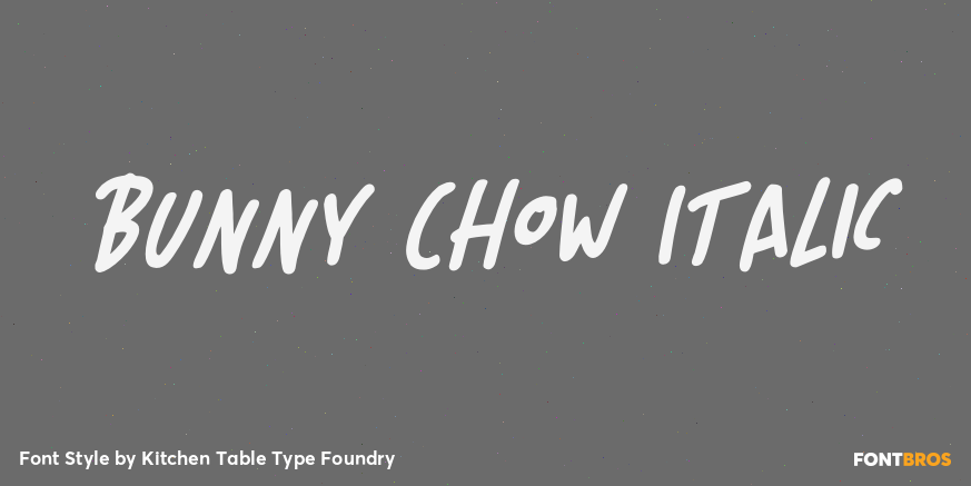 Bunny Chow Italic Poster