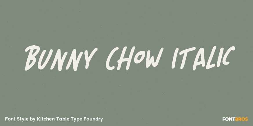 Bunny Chow Italic Poster
