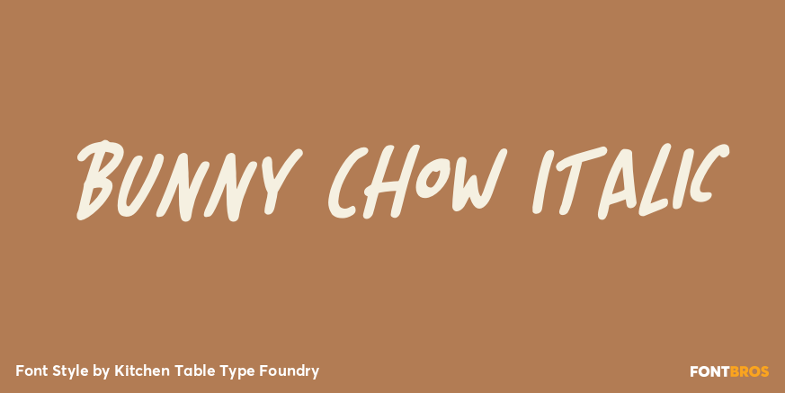 Bunny Chow Italic Poster