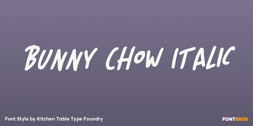 Bunny Chow Italic Poster