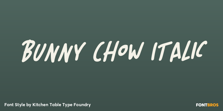 Bunny Chow Italic Poster