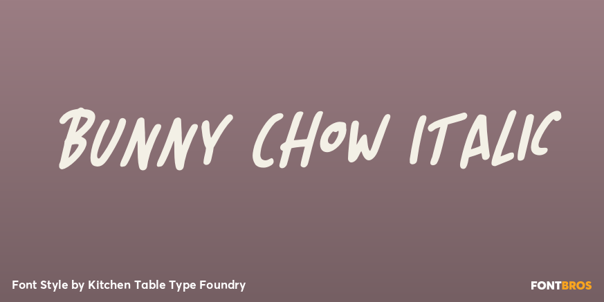 Bunny Chow Italic Poster