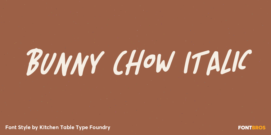 Bunny Chow Italic Poster