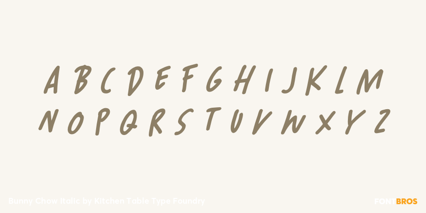 Bunny Chow Italic Font Poster #2