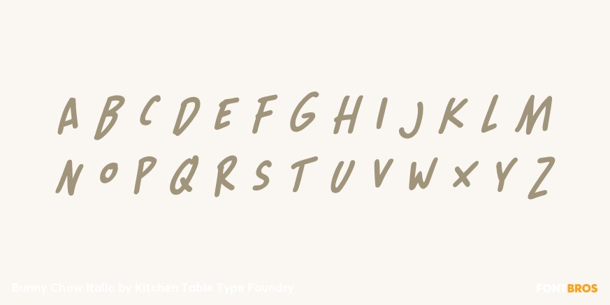 Bunny Chow Italic Font Poster #3