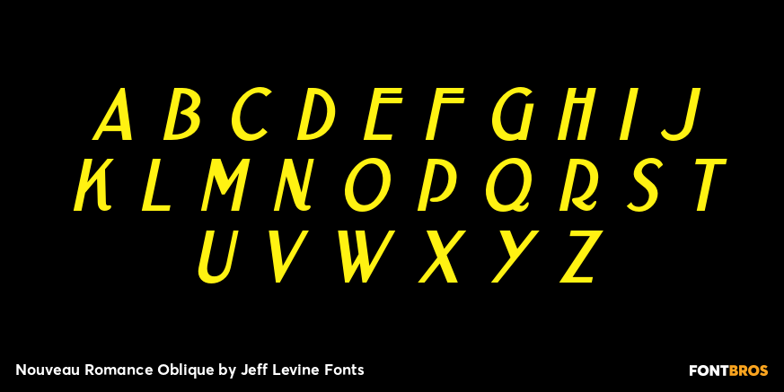 Nouveau Romance Oblique Font Poster #3