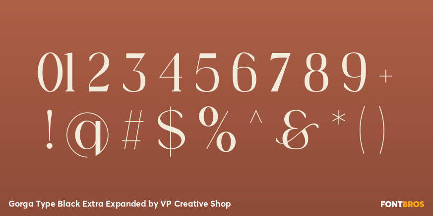 Gorga Type Black Extra Expanded Font Poster #4