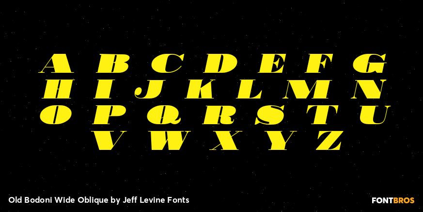 Old Bodoni Wide Oblique Font Poster #3