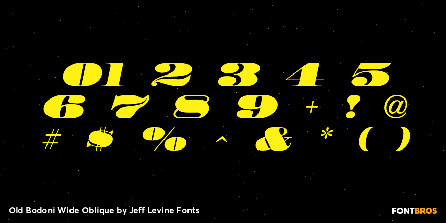 Old Bodoni Wide Oblique Font Poster #4