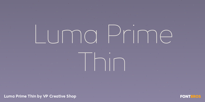 Luma Prime Thin Font Poster #1