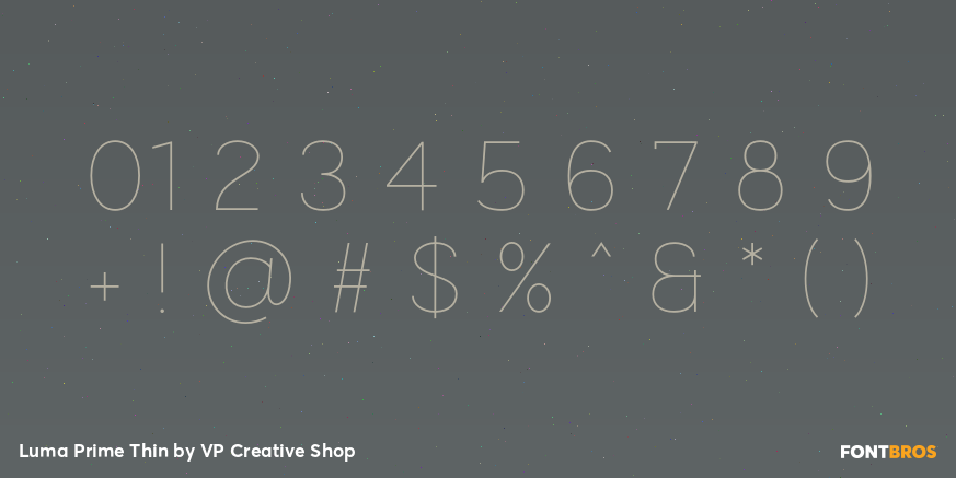 Luma Prime Thin Font Poster #4