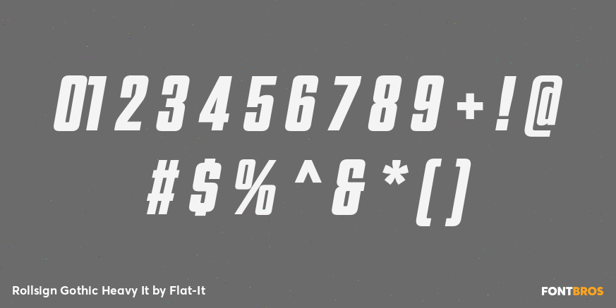 Rollsign Gothic Heavy It Font Poster #4