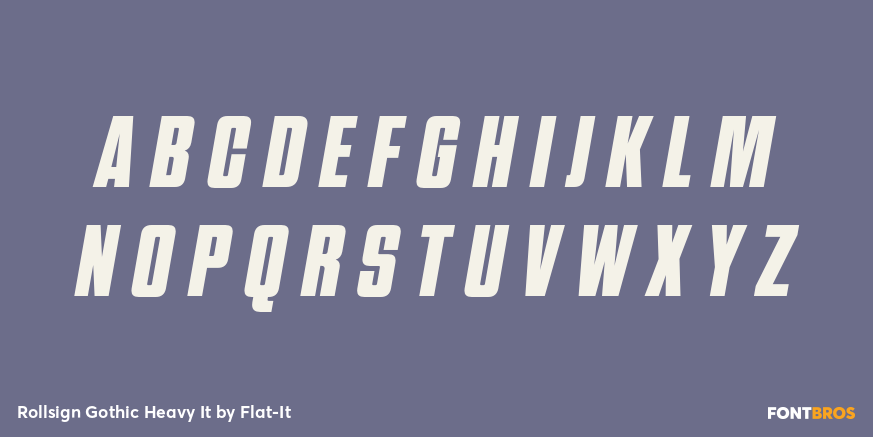 Rollsign Gothic Heavy It Font Poster #2