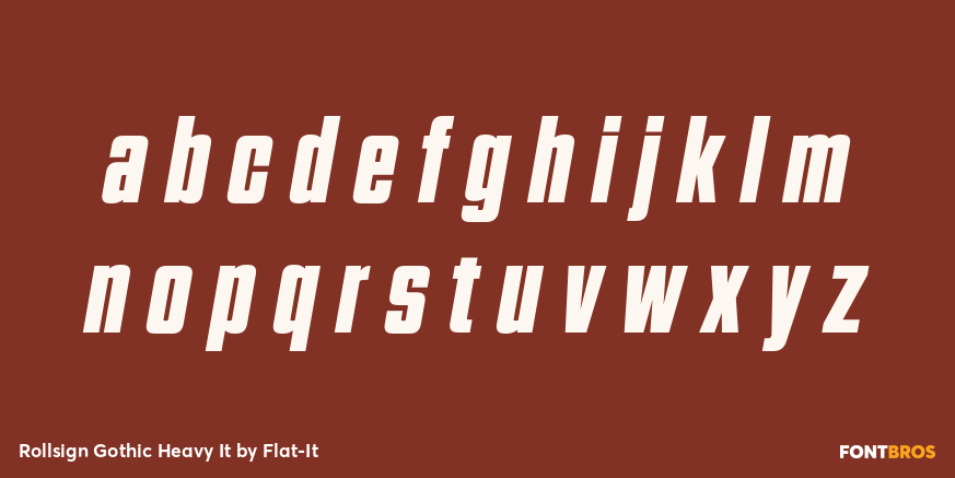 Rollsign Gothic Heavy It Font Poster #3