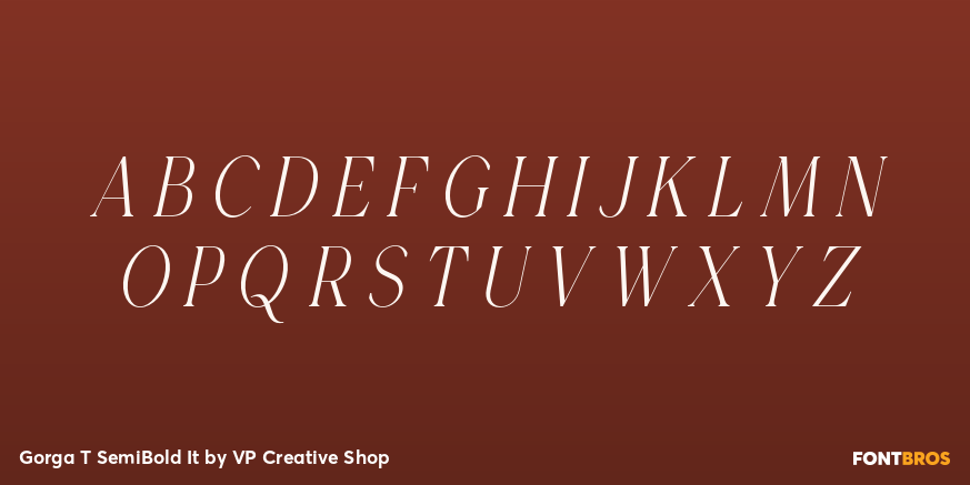 Gorga T SemiBold It Font Poster #2