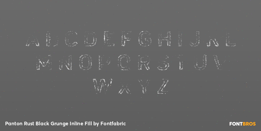 Panton Rust Black Grunge Inline Fill Font Poster #3